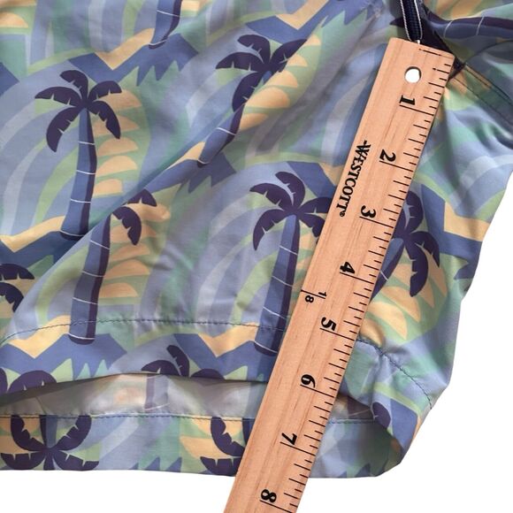 J.Mclaughlin Gibson Blue Green Paradiso Geometric Swim Trunks Men's Small NEW - Picture 3 of 6